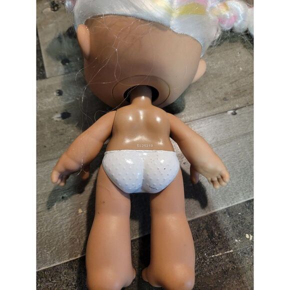 Moose baby toddler white rainbow hair toy figure - Picture 4 of 4